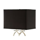 Rectangular Shade Accent Lamp With 3 Way Switch - Silver