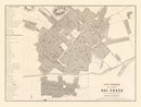 Vintage Map of Cuzco, Peru 1865
