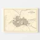 Vintage Map of Ayacucho, Peru 1865
