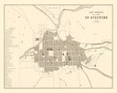 Vintage Map of Ayacucho, Peru 1865