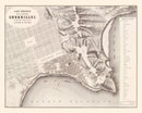 Vintage Map of Chorrillos, Peru 1865