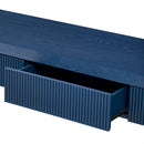 TREXM Rustic Console Table with 3 Fluted Drawers
