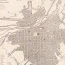 Vintage Map of Lima, Peru 1865