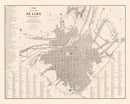 Vintage Map of Lima, Peru 1865