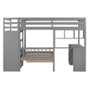 Bunk Bed With Desk, Drawers And Shelves by HouseOfZazla