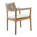 Patio Set Outdoor Acacia Wood Furniture Sets - Braided Dining Chairs and Patio Dining Table