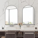 Arched Recessed Medicine Cabinet, Metal Framed Bathroom Wall Cabinet With Mirror And Adjustable Shelves, Wall Mirror With Storage For Bathroom by Unique Piece Furniture