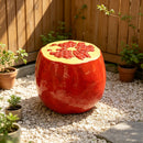 Pomegranate Fruit Stool – 13.4" Oversized Resin Stool