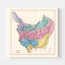 Vintage Map of Junin, Peru 1865