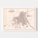 Vintage Map of Lambayeque, Peru 1865