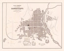 Vintage Map of Lambayeque, Peru 1865