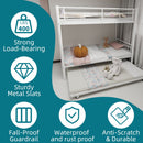 Bunk Bed For Kids, Convertible Frame With Ladders & Guardrail by HouseOfZazla