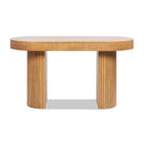 Jesse - Single Drawer Fluted Oval Console Desk - Honey Brown by Unique Piece Furniture