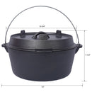 Pre-Seasoned Cast Dutch Oven with Skillet Lid and Pot Rack by HouseOfZazla