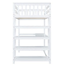 Loft Bed With Storage Shelves And Under Bed Desk by HouseOfZazla