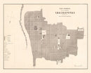Vintage Map of Chachapoyas, Peru 1865