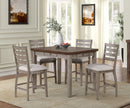 Counter Side Dining Stool With Ladder Back (Set of 2) - Gray by HouseOfZazla