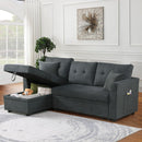 Sectional Sofa Bed L Shaped Sofa Couch Bed With USB Port, Reversible Chaise With Storage by Unique Piece Furniture