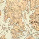 Vintage Map of Mount Desert Island, 1890