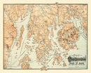 Vintage Map of Mount Desert Island, 1890