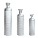 3 Pack Semi-Handcrafted Gold Metal Vase Collection by HouseOfZazla
