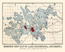 Vintage Map of Lake Minnetonka, 1881