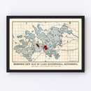 Vintage Map of Lake Minnetonka, 1881