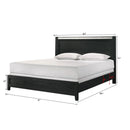 Contemporary Panel Bed With Accents