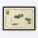 Vintage Map of Azore Islands, 1823