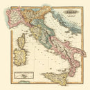 Vintage Map of Italy 1823