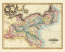 Vintage Map of Prussia 1823