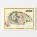 Vintage Map of Hungary 1823