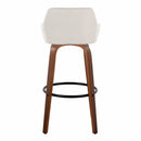 Daniella - Contemporary Fixed Height, Barstool & Swivel And Round Footrest (Set of 2) by HouseOfZazla