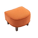 Accent Chair with Ottoman, Mid Century Modern Barrel Chair Upholstered Club Tub Round Arms Chair for Living Room