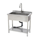 Stainless Steel Freestanding Utility Sink with Pull-Out Faucet by HouseOfZazla