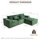101" L-Shaped Modular Compression Sofa