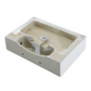 Console Sink With 304 Legs, 24" X 16.75", Wall Mounted Design - White / Black by HouseOfZazla