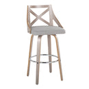 Charlotte - Farmhouse Fixed Height Bar Stool With Round Footrest (Set of 2) by HouseOfZazla