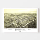 Vintage Map of Forest City, Pennsylvania 1889