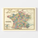 Vintage Map of France 1823