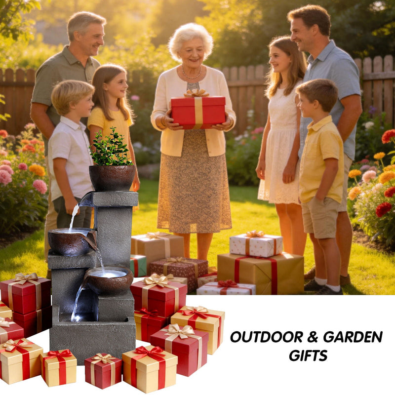 LED Waterfall Fountain Outdoor For Garden - Gray, photo 7 of 11