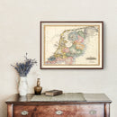 Vintage Map of Holland 1823