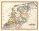 Vintage Map of Holland 1823