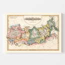 Vintage Map of Russia 1823