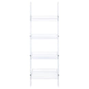 Cimarron - Ladder Bookcase With 4 Shelves - Clear