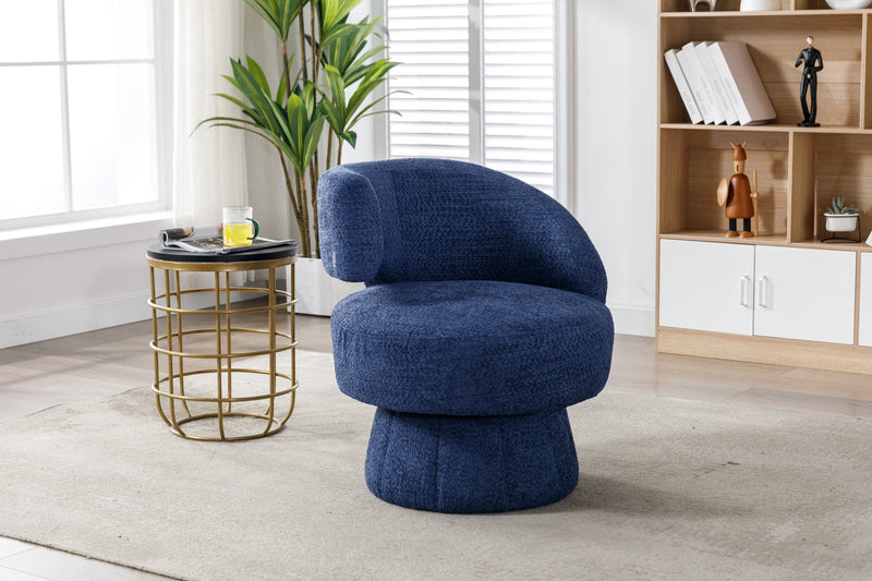 360 Degree Swivel Cuddle Barrel Accent Chairs, Round Armchairs with Wide Upholstered, Fluffy Fabric Chair for Living Room, Bedroom, Office, Waiting Rooms