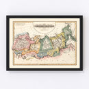 Vintage Map of Russia 1823