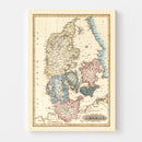 Vintage Map of Denmark 1823