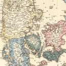 Vintage Map of Denmark 1823