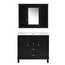 Bathroom Vanity With Top Sink, Mirror Cabinet, 2 Soft Closing Doors & 2 Drawers by HouseOfZazla